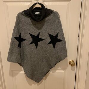 Elegant Gray Star Women's Poncho